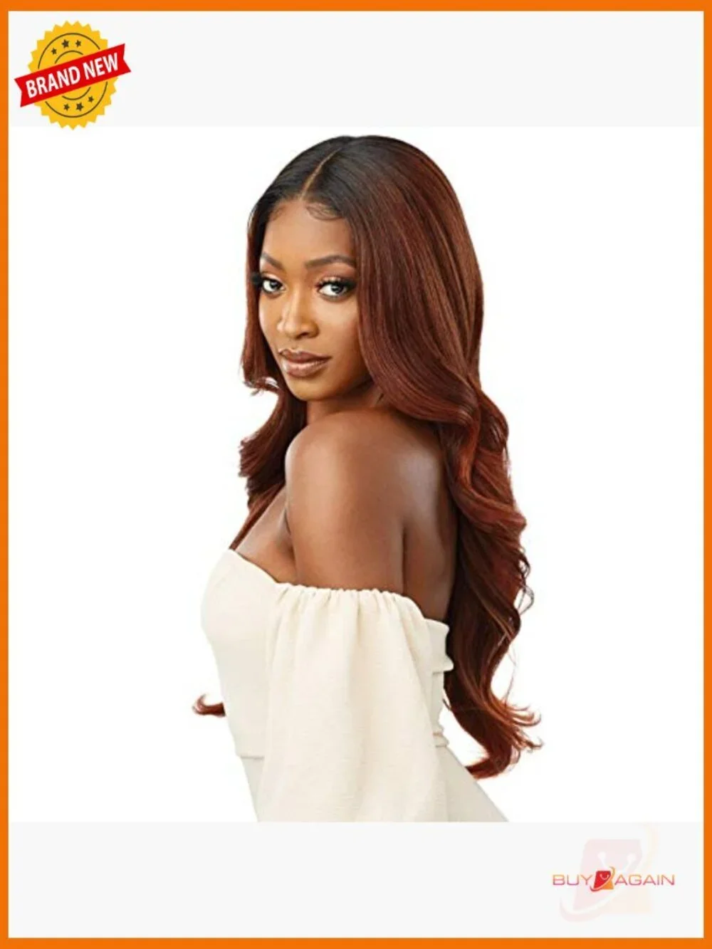 Lace Front Wig with Pre-Plucked Hairline, Heat Resistant Wavy Hair, 180%
